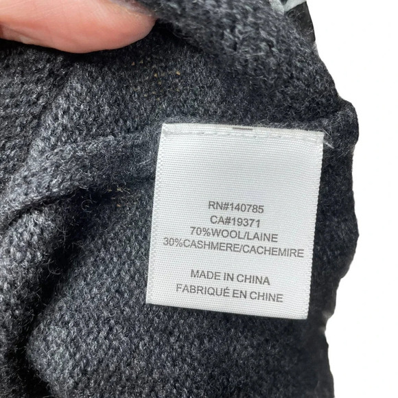 Brochu Walker Layered Wool Cashmere Sweater Dark Charccoal Leopard Print Size XS - Picture 8 of 8